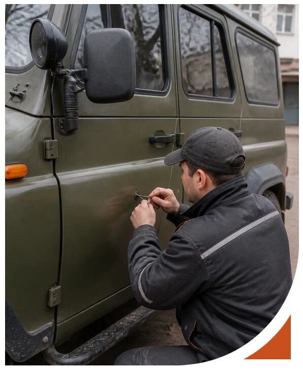 Профессиональное вскрытие автомобиля УАЗ без повреждений в Юрге